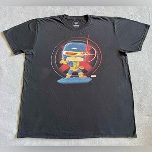 Funko Pop! Tees Men’s T-Shirt Marvel X-Men Cyclops Black Size XL